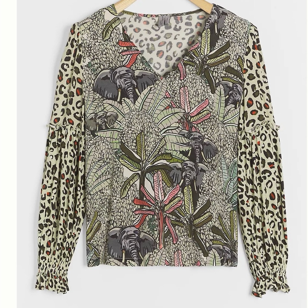 Anthropologie Blank London Sibley
Safari Cheetah Print Blouse Size Small - Picture 1 of 12